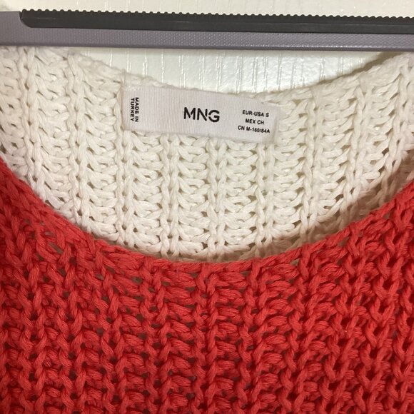 Mango Women's Multicolored Knit Sweater Vest Size S Colorful Stretchy Boho Retro - Picture 4 of 7